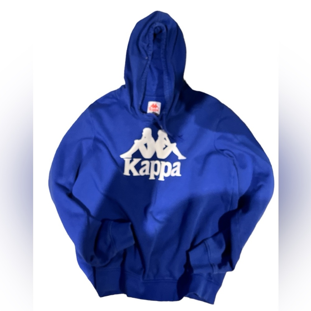 Bright Royal Blue Kappa hoodie sweatshirt, UNISEX.